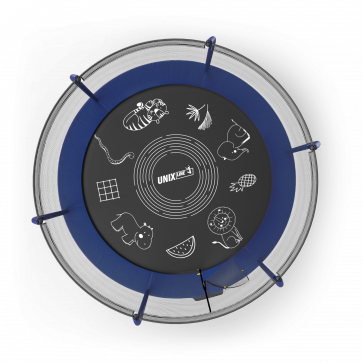 Батут Unix line Supreme Game с внутренней сеткой 8 футов - 240 см (голубой) (TRUSUG8BL) - 16